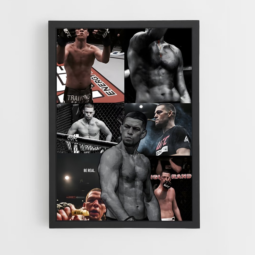 Poster Knockout Diaz – affiche MMA (vue 2)
